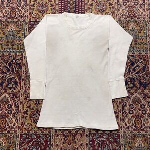 Mayo Spruce Thermal Long Sleeve Shirt‎ White Waffle Knit Size Large